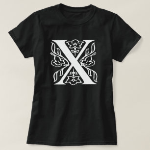 Extravaganter Buchstabe X T-Shirt