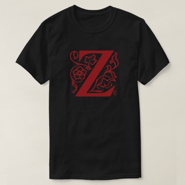 Extravaganter Buchstabe Z T-Shirt (Design vorne)