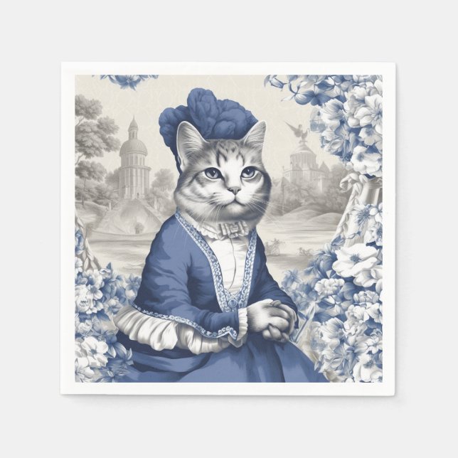 Extravaganter Cat Cocktail Napkins Serviette (Vorderseite)