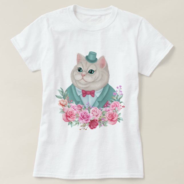 Extravaganter Cat T - Shirt (Design vorne)