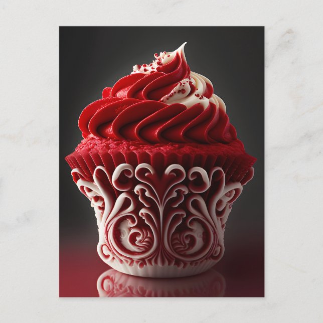 Extravaganter Cupcake Postkarte (Vorderseite)