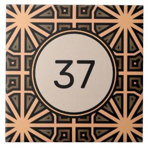 Extravaganter Deko House Number Plaque Fliese