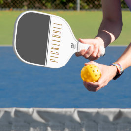 Extravaganter dunkelgrauer weißer Farbblock PICKLE Pickleball Schläger