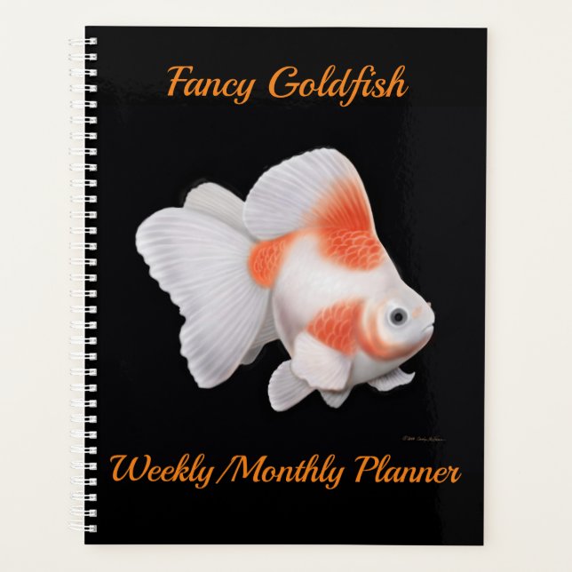 Extravaganter Fantail Goldfish Wochenplaner (Vorderseite)