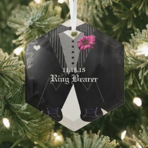 Extravaganter Feet Ring Bearer Hochzeit Weihnachts Ornament Aus Glas