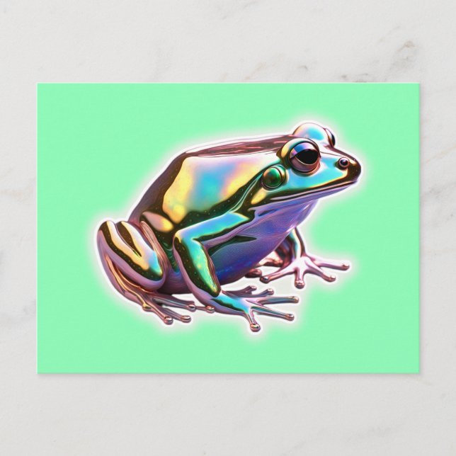Extravaganter Frosch Postkarte (Vorderseite)
