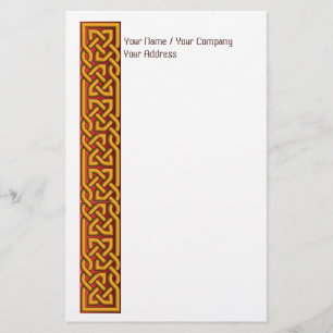Extravaganter gefüllter Celtic knotet Gold Briefpapier