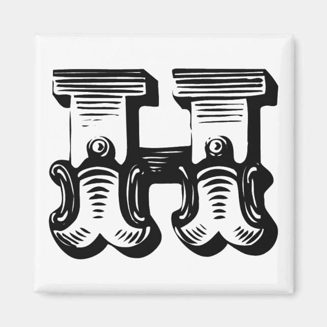 Extravaganter H-Viereckmagnet Magnet (Vorne)