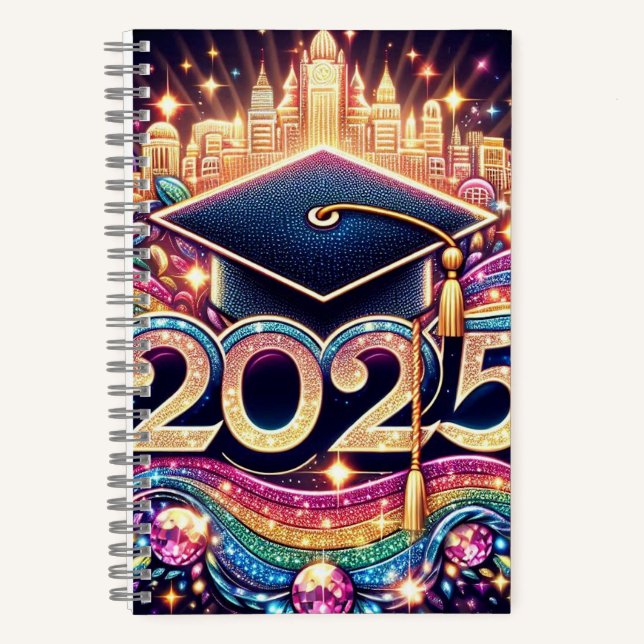 Extravaganter Hochschulabschluss 2025 Notizbuch (Vorderseite)