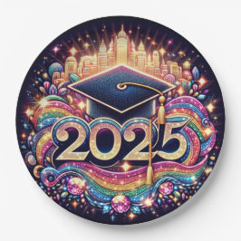Extravaganter Hochschulabschluss 2025 Pappteller