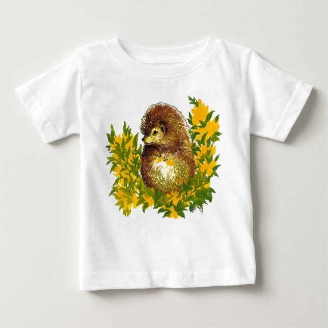 Extravaganter Igel Wasserfarbene Säugling T - Shir Baby T-shirt (Vorderseite)