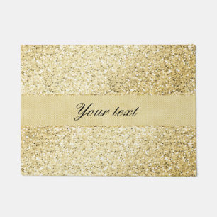 Extravaganter Imitat-GoldGlitzer personalisiert Fußmatte