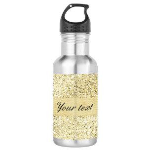 Extravaganter Imitat-GoldGlitzer personalisiert Trinkflasche