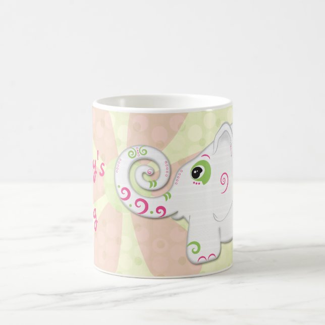 Extravaganter indischer Stil Elephant personalisie Tasse (Mittel)