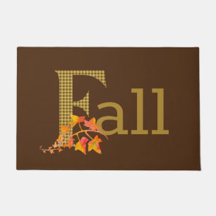 Extravaganter Karierter Fall Word Art Front Fußmatte