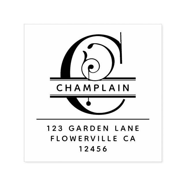 Extravaganter Kopfbrief - C - Rücksendeadresse Mon Permastempel (Design)