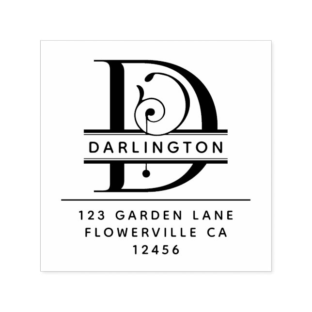 Extravaganter Kopfbrief - D - Rücksendeadresse Mon Permastempel (Design)