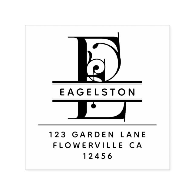 Extravaganter Kopfbrief - E - Rücksendeadresse Mon Permastempel (Design)