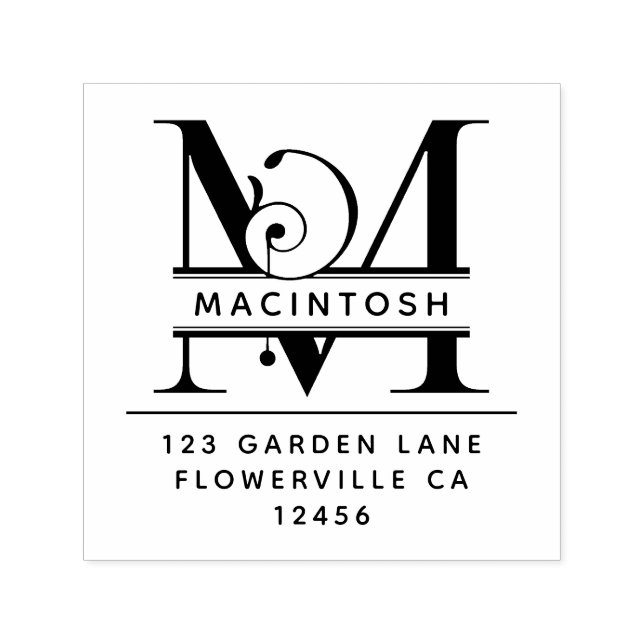 Extravaganter Kopfbrief - M - Rücksendeadresse Mon Permastempel (Design)