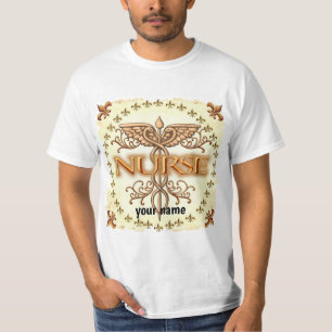 Extravaganter Kupfer Caduceus Nurse T - Shirt