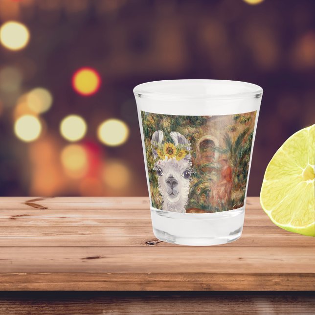 Extravaganter Llama- und Renoir-Bauernhof Schnapsglas (Von Creator hochgeladen)