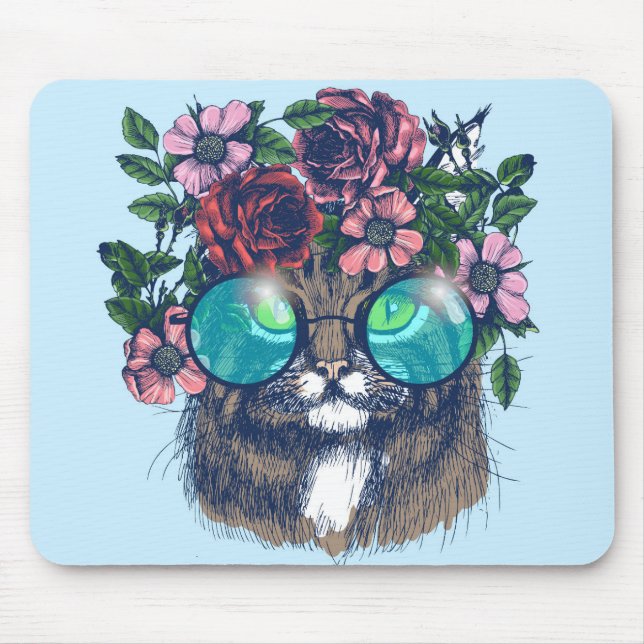 Extravaganter Maine-Waschbär Mousepad (Vorne)