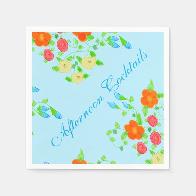 Extravaganter Nachmittag farbenfroh Serviette (Vorderseite)