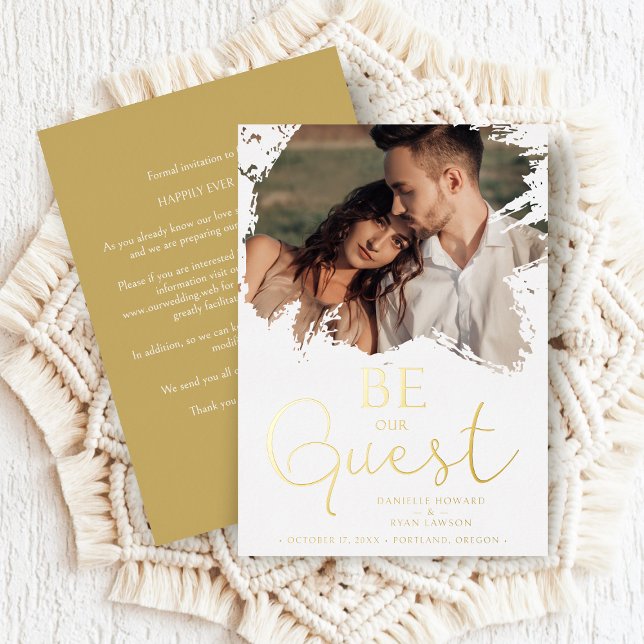 Extravaganter Pinselstrich Grunge Spritzer Dirty F Folieneinladung (Von Creator hochgeladen)