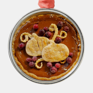 Extravaganter Pumpkin Pie Weihnachten Ornament Aus Metall
