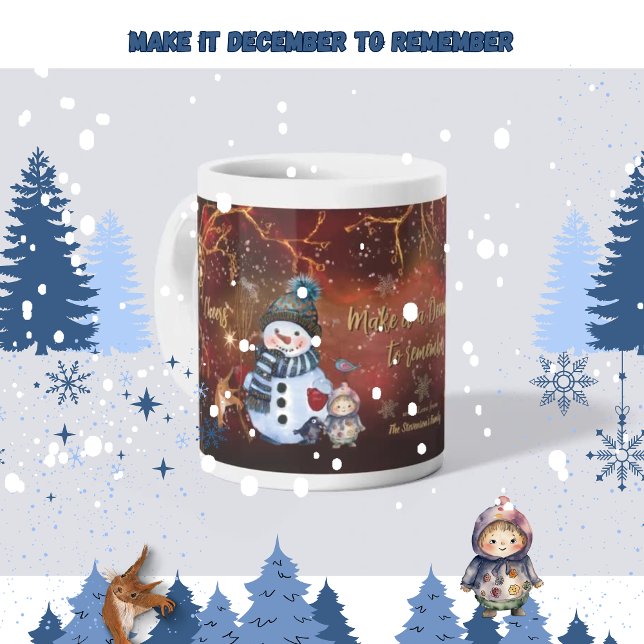 Extravaganter RED Gold Urlaub mit Charakteren Tasse (Fancy RED Gold Holiday with Characters Mug)