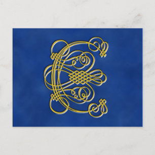 Extravaganter Royal Monogram Letter C Postkarte