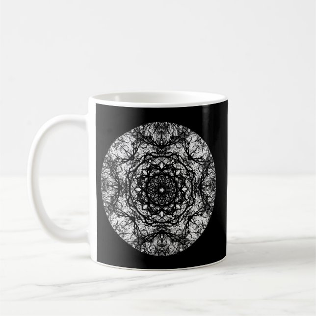 Extravaganter runder Entwurf auf Schwarzem Tasse (Links)