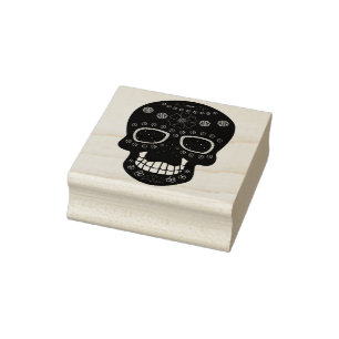 Extravaganter Schädel Gummistempel