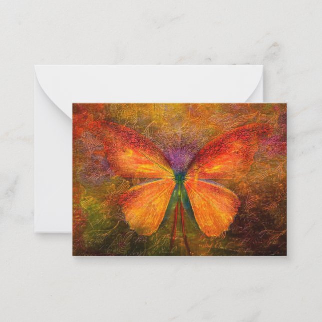 Extravaganter Schmetterling Mitteilungskarte (Vorderseite)