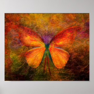 Extravaganter Schmetterling Poster