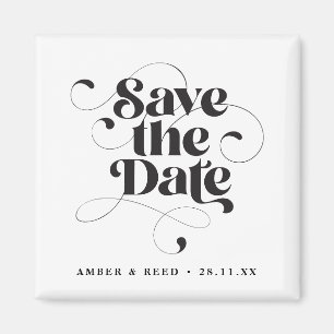 Extravaganter Schriftart für Elegantes Skript Save Magnet