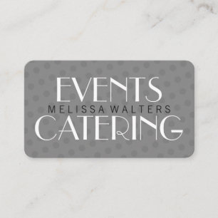 Extravaganter Schriftart/Polka-Punkte Visitenkarte