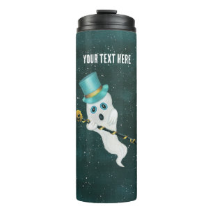 Extravaganter, schwebender Ghost-Top-Hat-Skull-Kan Thermosbecher
