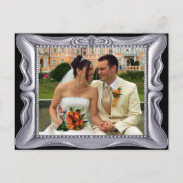 Extravaganter Silver Frame Foto hinzufügen Postkarte
