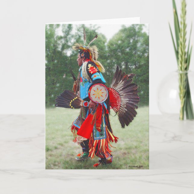 Extravaganter Tänzer Karte (Vorderseite)