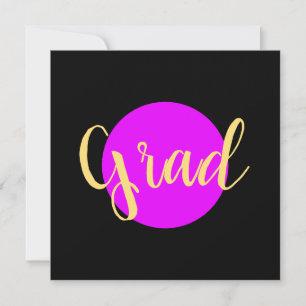 Extravaganter Text "Grad" Schwarz Vivid Rosa Hinte