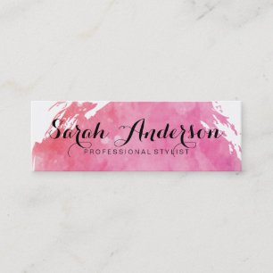 Extravaganter Text in Rosa Mini Visitenkarte