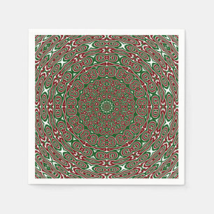 Extravaganter Verzierter Maximalist Groovy Christm Serviette