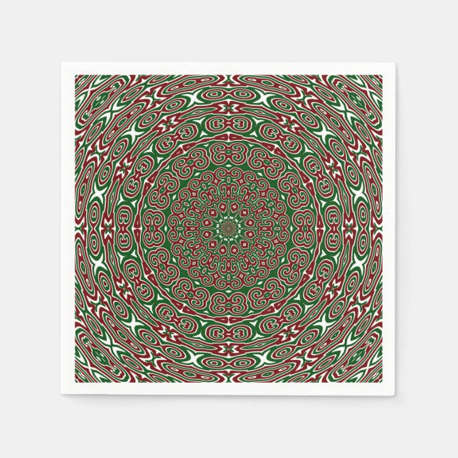Extravaganter Verzierter Maximalist Groovy Christm Serviette (Vorderseite)