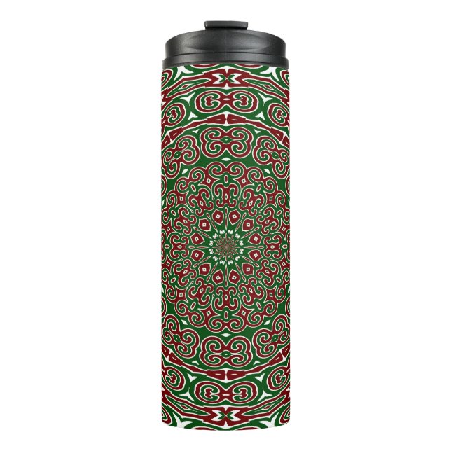 Extravaganter Verzierter Maximalist Groovy Christm Thermosbecher (Vorderseite)