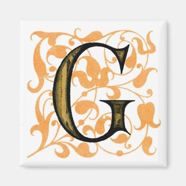 Extravaganter Vintager Buchstabe "G" — Magnet (Vorne)