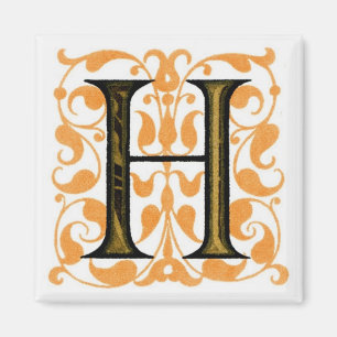 Extravaganter Vintager Buchstabe "H" — Magnet