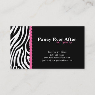 Extravaganter Zebra-Druck Visitenkarte