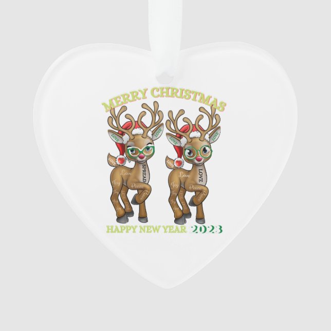 Extravagantes Akrylherz Ornament (Vorderseite)