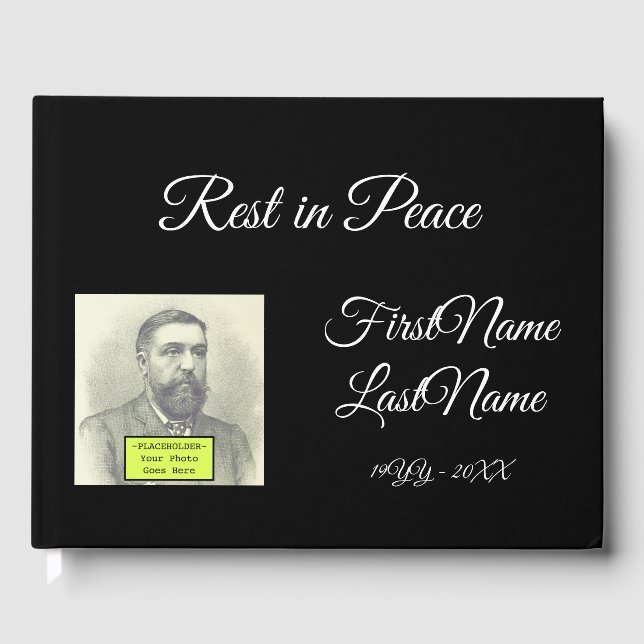 Extravagantes, angesehenes Begräbnis/Gästebuch Gästebuch (Vorderseite)